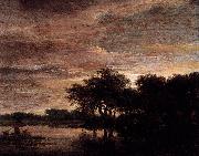 Jacob Isaacksz. van Ruisdael Woodland Scene with Lake oil painting